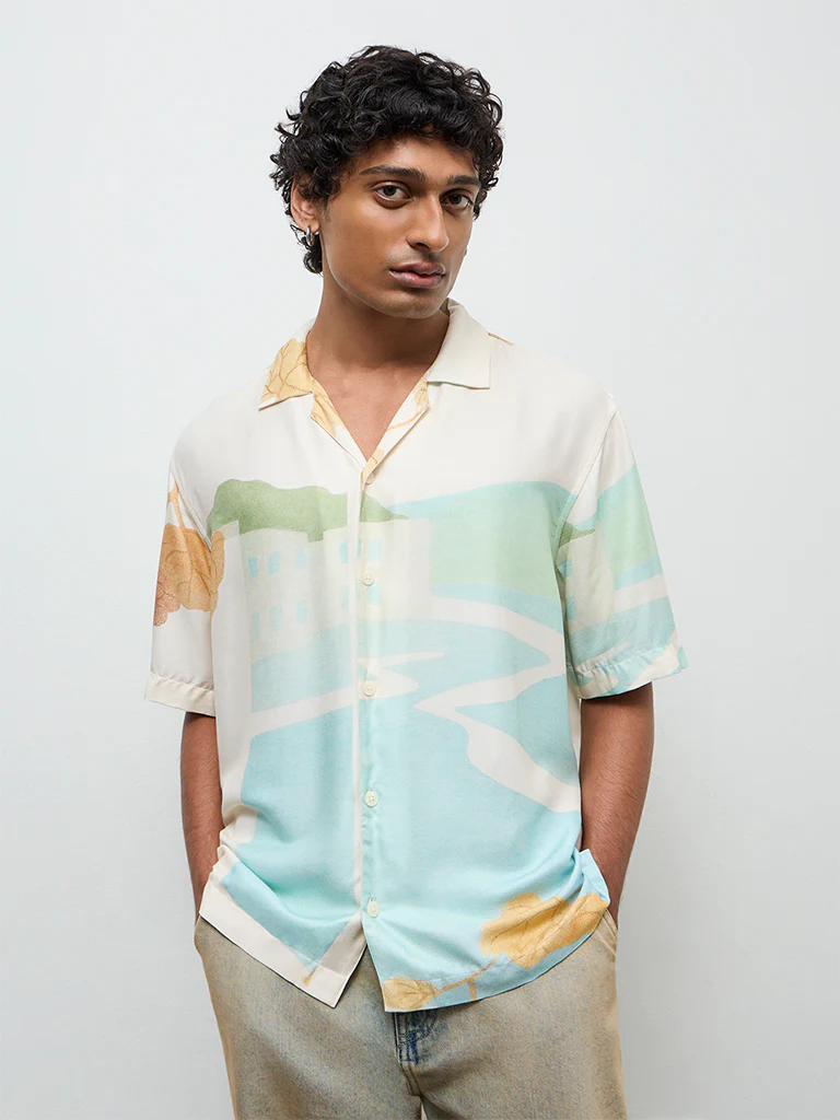 Nuon Multicolor Printed Relaxed-Fit Shirt - Image 2