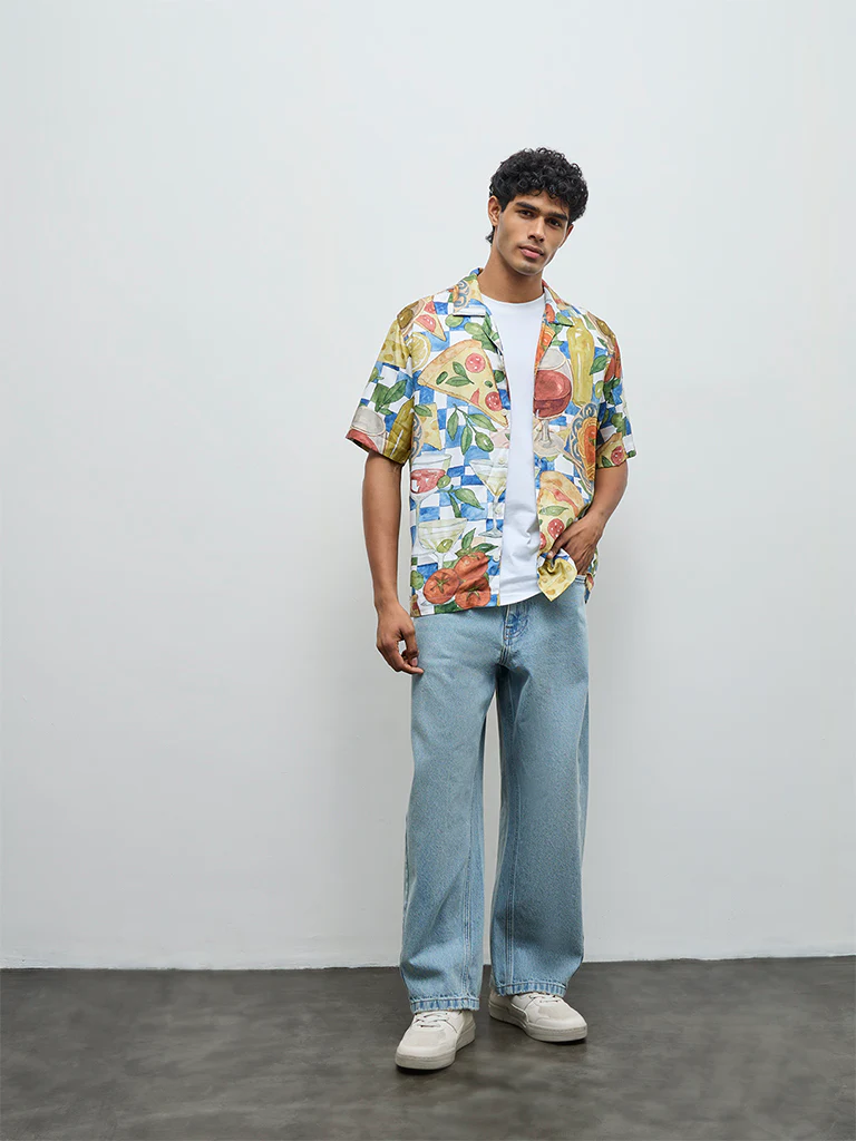 Nuon Multicolor Printed Relaxed-Fit Shirt