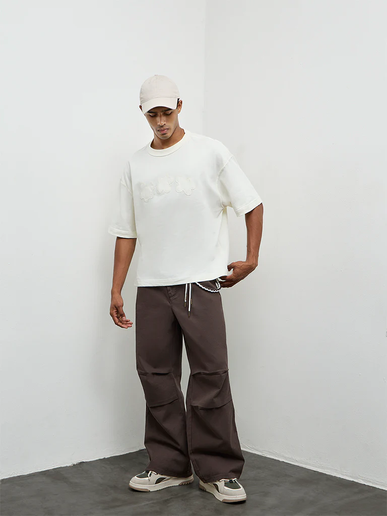 Nuon Off-White Oversized Cotton T-Shirt