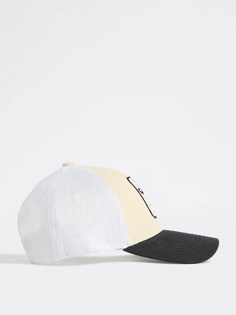 Nuon White Animal Printed Trucker Cap - Image 2