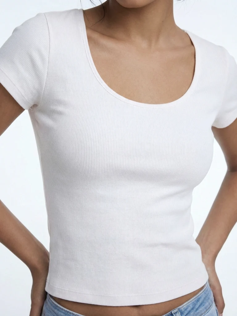 Nuon White Cotton-Blend T-Shirt - Image 3
