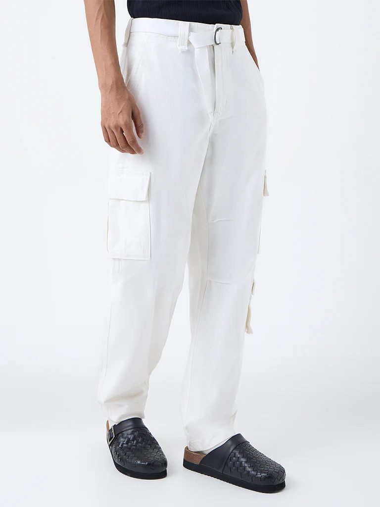 Nuon White Relaxed-Fit Mid-Rise Jeans - Image 2