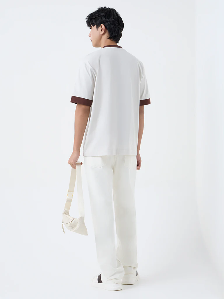 Nuon White Relaxed-Fit Mid-Rise Jeans - Image 4