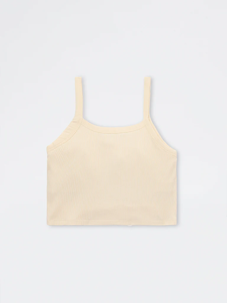 Nuon Yellow Floral Design Cotton Crop Top - Image 6