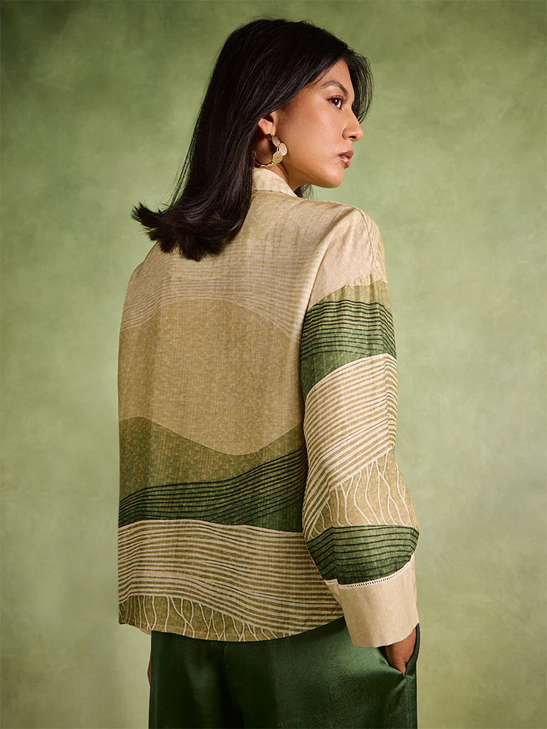 Printed Top – Green - Image 4