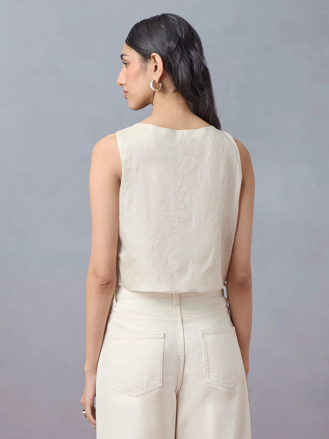 Scalloped Top - Ivory - Image 3