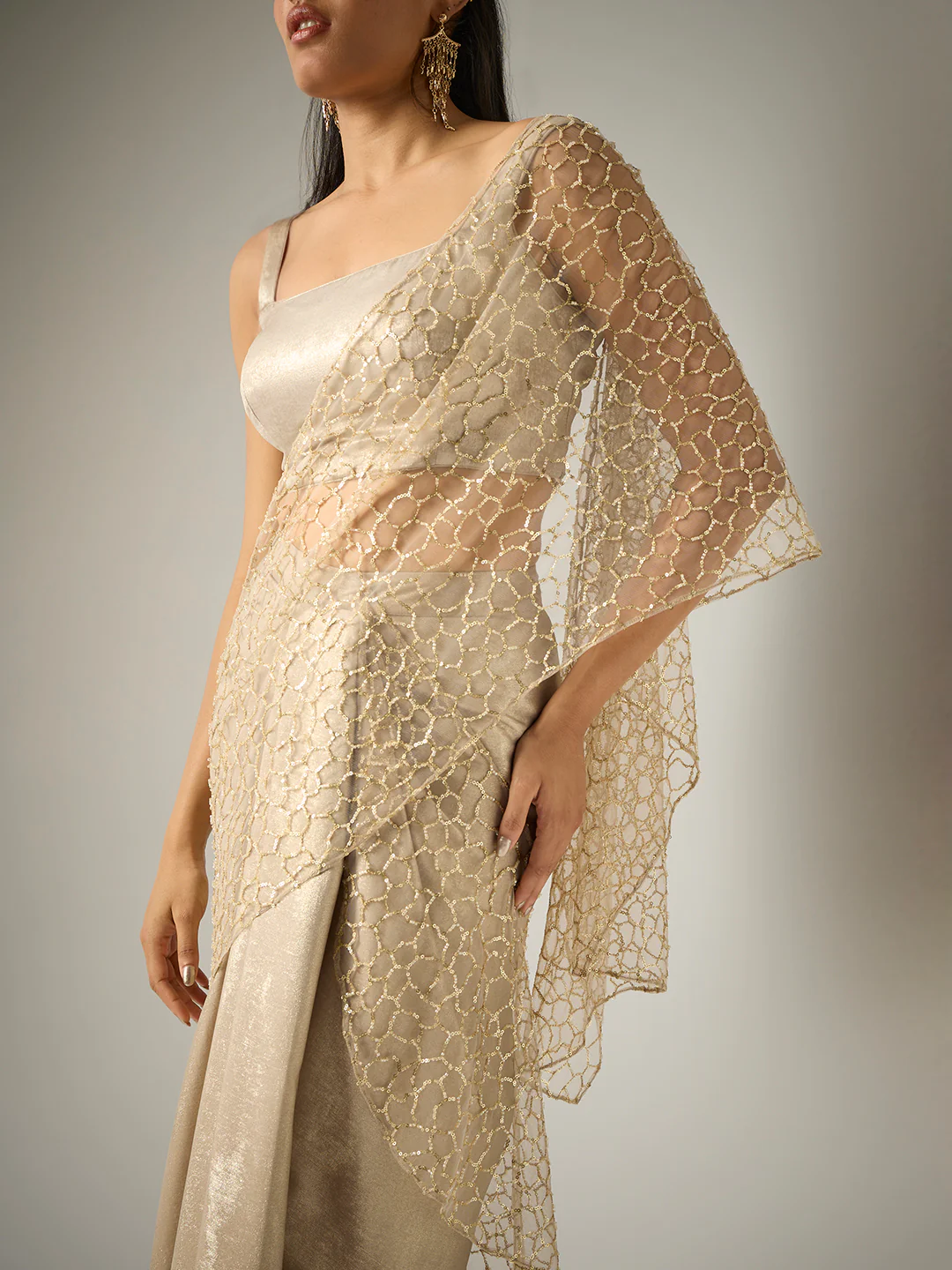 Sequins Cape and Skirt Set - Image 3