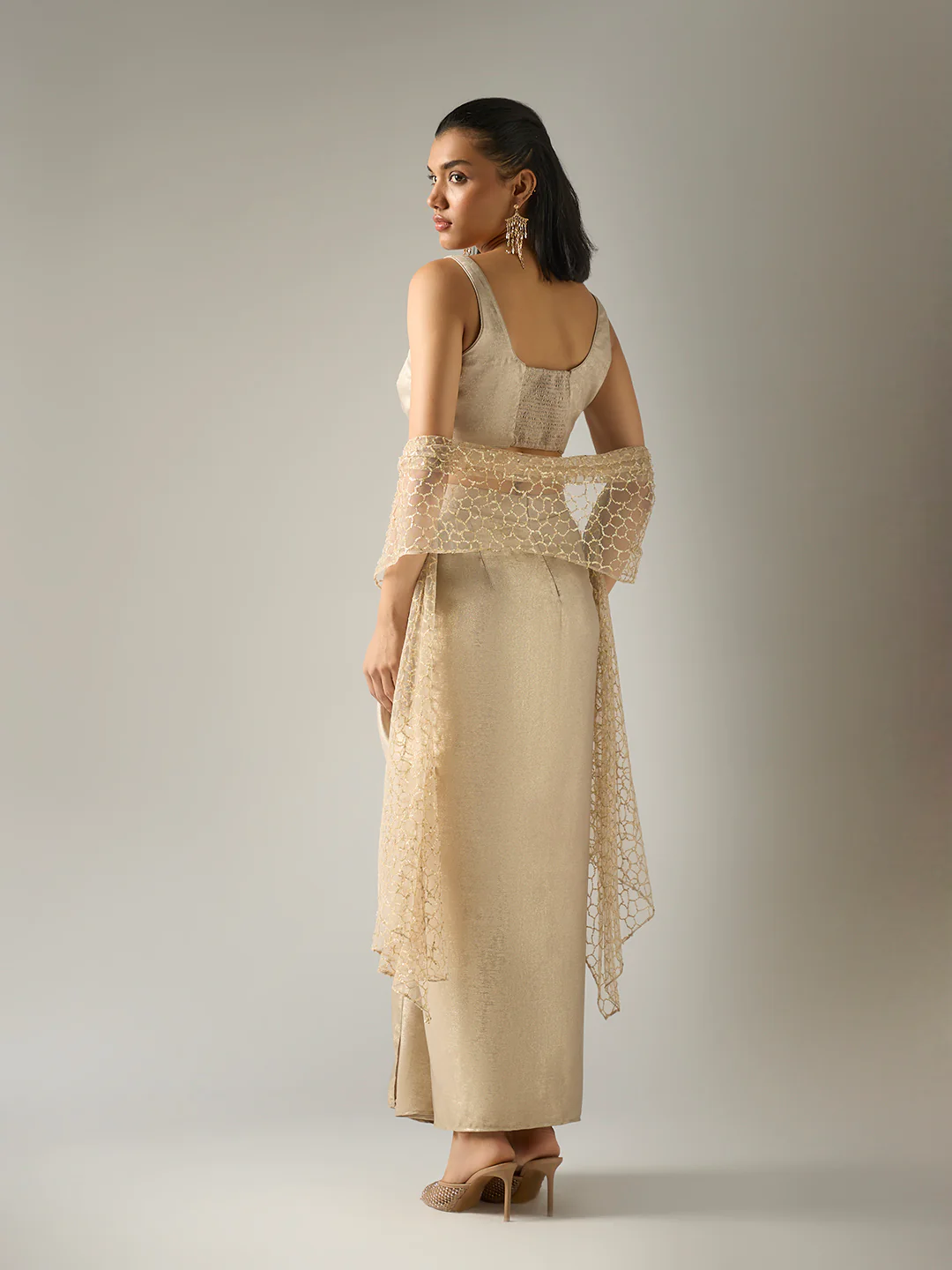 Sequins Cape and Skirt Set - Image 4