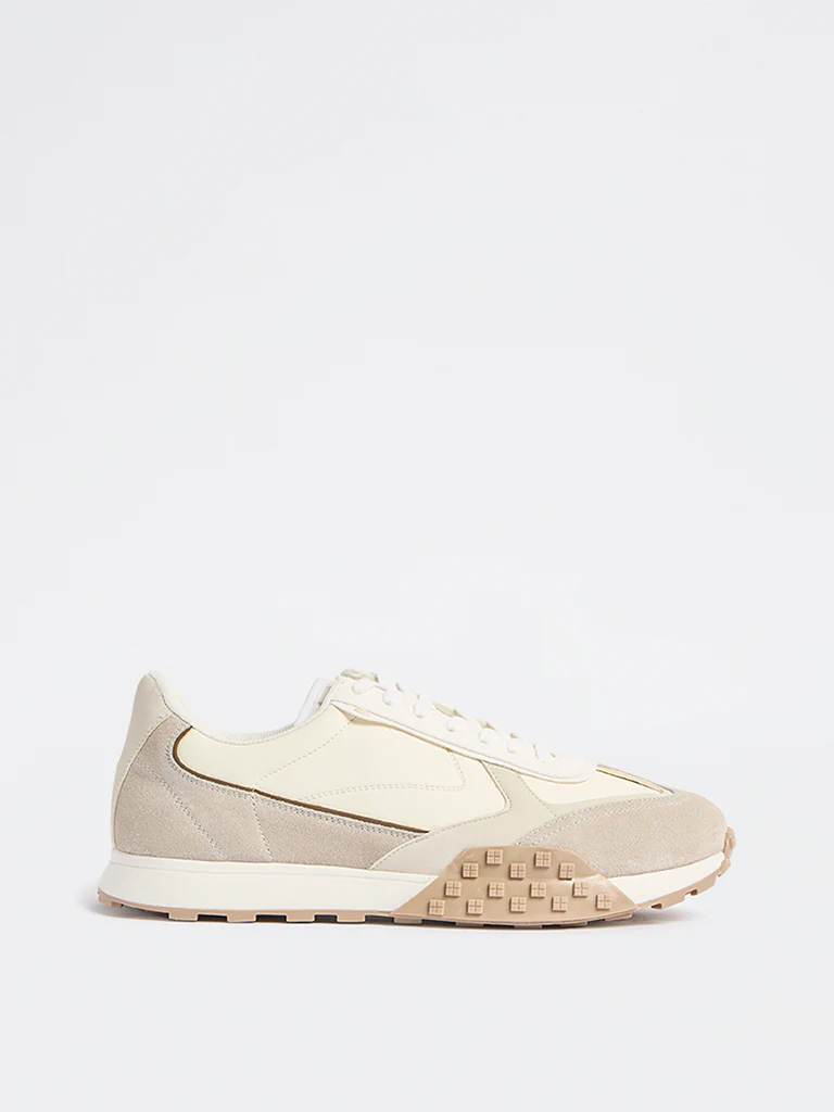 SOLEPLAY Beige Lace-Up Suede Sneakers - Image 2