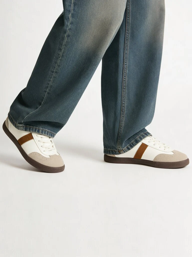 SOLEPLAY Beige Suede Lace-Up Sneakers