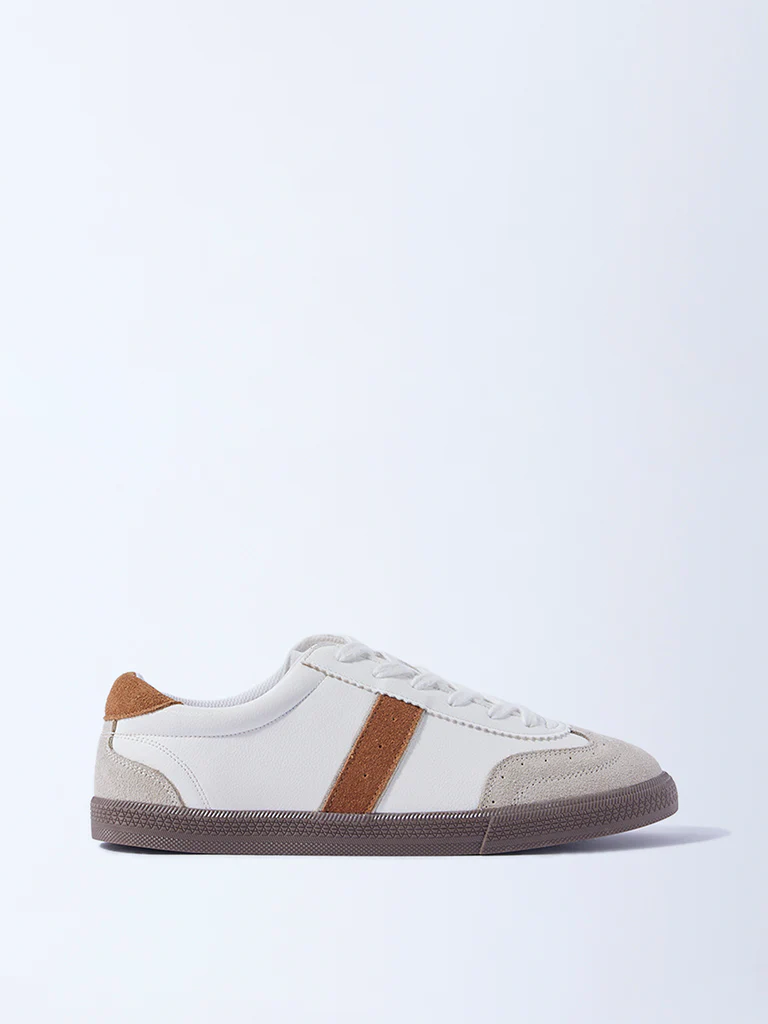SOLEPLAY Beige Suede Lace-Up Sneakers - Image 2