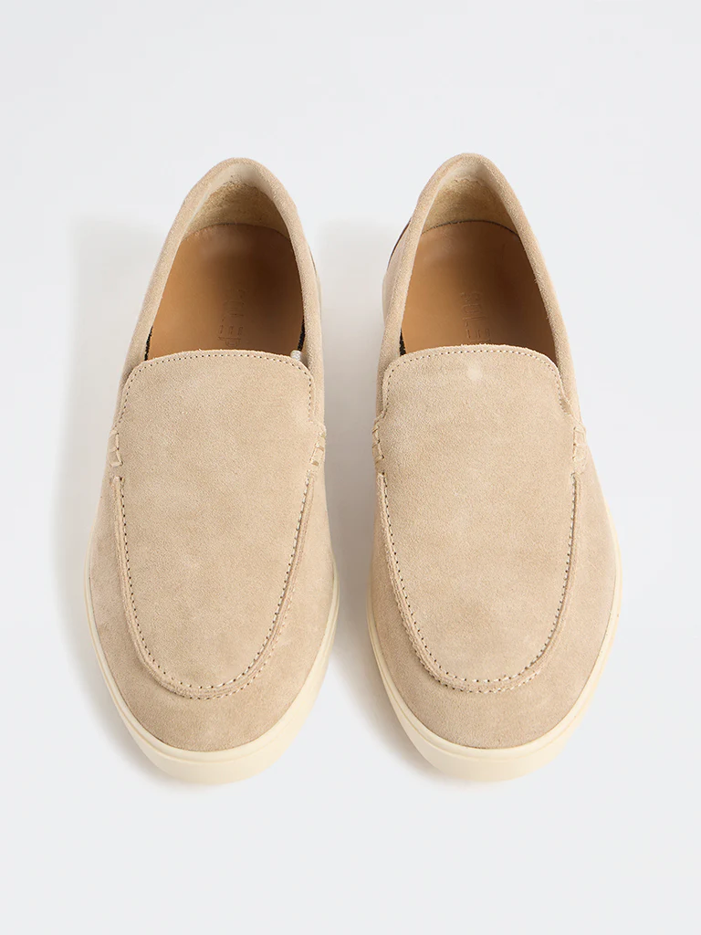 SOLEPLAY Beige Suede Loafers - Image 3