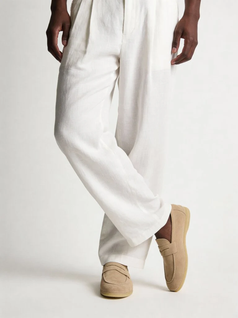 SOLEPLAY Beige Suede Penny Loafers