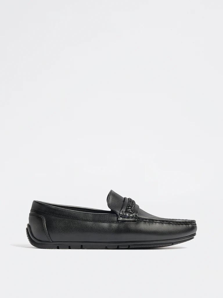 SOLEPLAY Black Braided Penny Loafers - Image 2