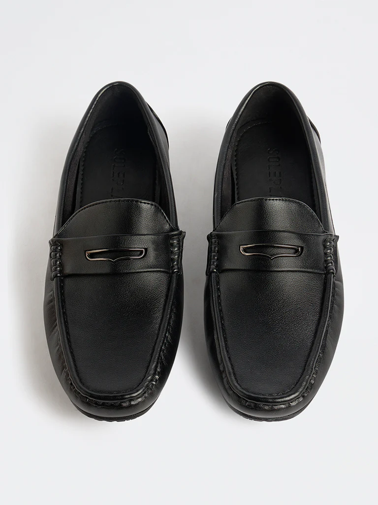 SOLEPLAY Black Metal-Detail Loafers - Image 3