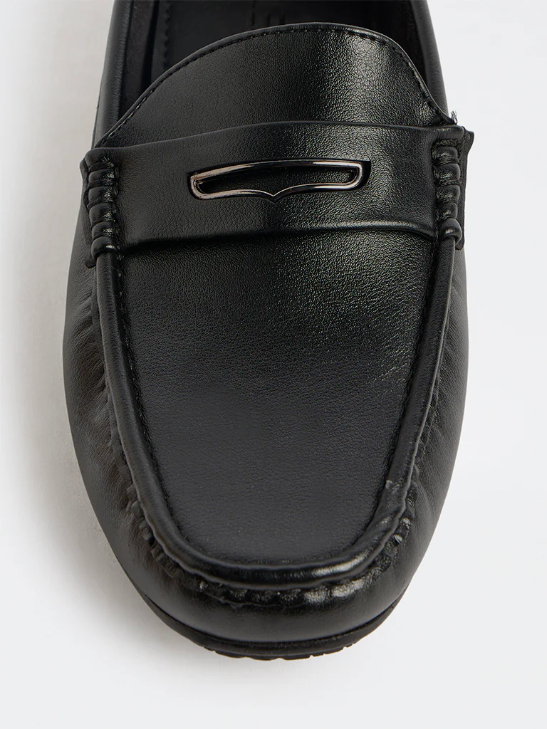 SOLEPLAY Black Metal-Detail Loafers - Image 4