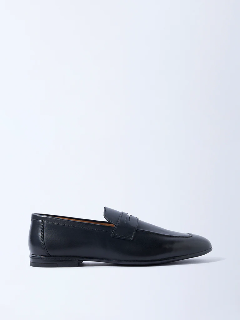 SOLEPLAY Black Penny Leather Loafers - Image 2