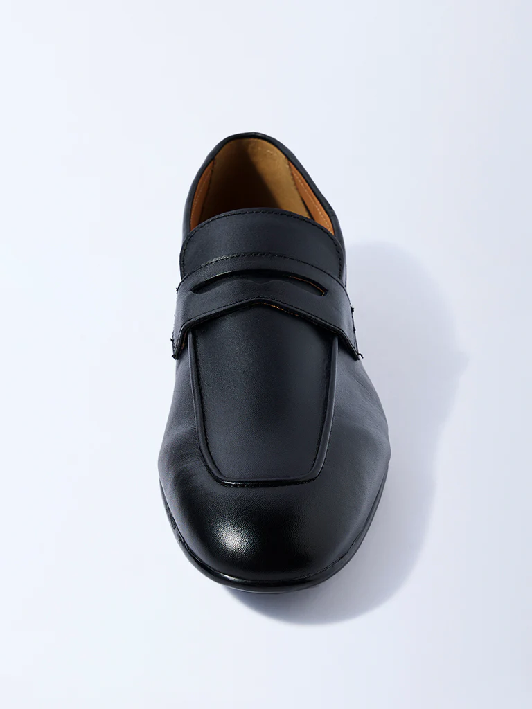 SOLEPLAY Black Penny Leather Loafers - Image 4