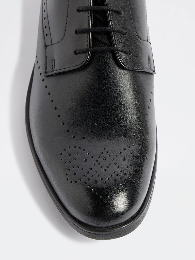 SOLEPLAY Black Perforated Dennis Shoes - Image 3