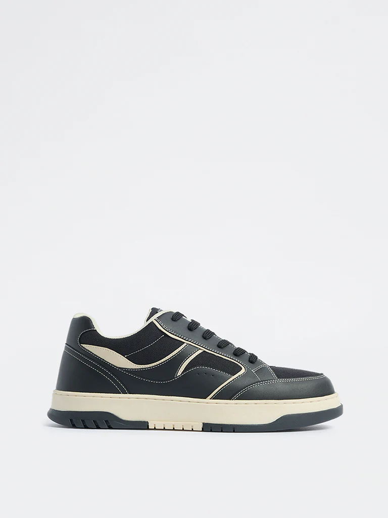 SOLEPLAY Black Textured Lace-Up Sneakers - Image 2