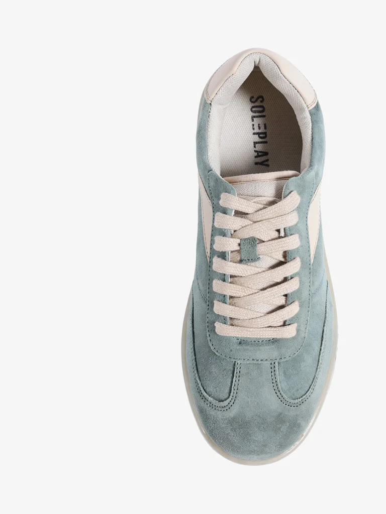 SOLEPLAY Blue Suede Textured Sneakers - Image 3