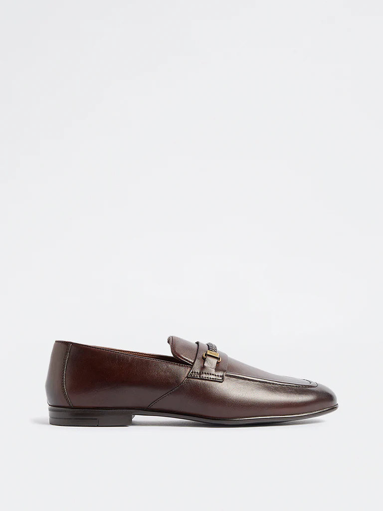 SOLEPLAY Brown Braided Penny Loafers