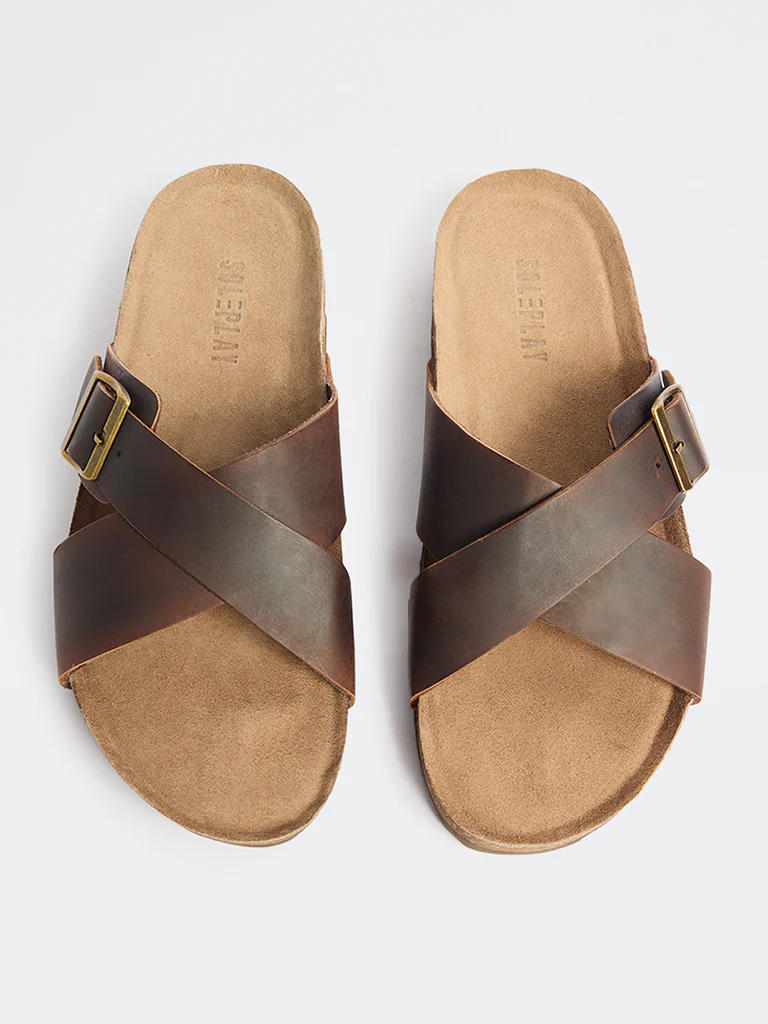 SOLEPLAY Brown Buckle Detailed Sandals - Image 2