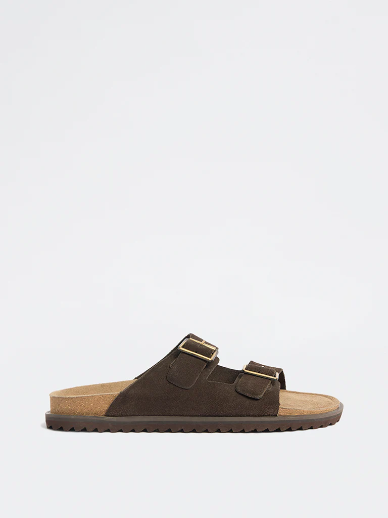 SOLEPLAY Brown Metallic Buckle-Detailed Sandals - Image 2