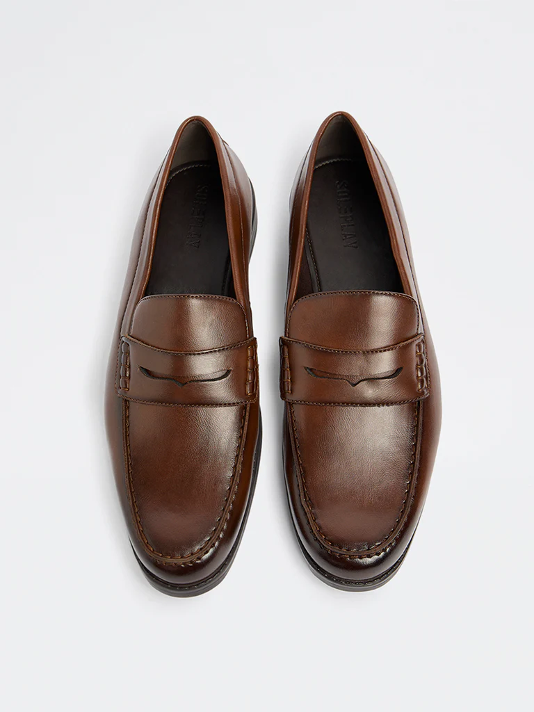 SOLEPLAY Brown Penny Loafers - Image 3