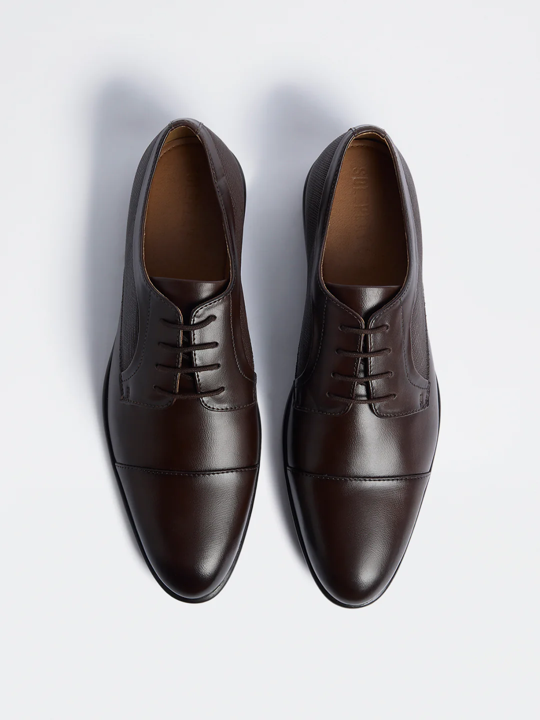 SOLEPLAY Brown Textured Derby Shoes - Image 2