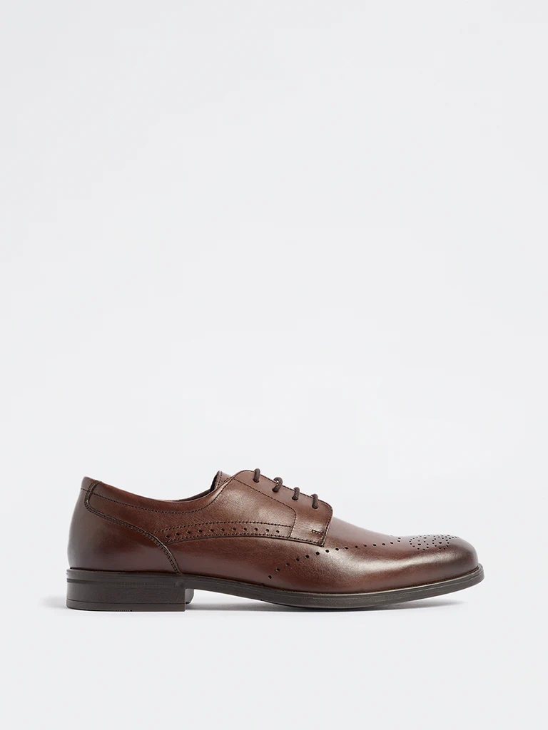 SOLEPLAY Dark Brown Perforated Dennis Shoes