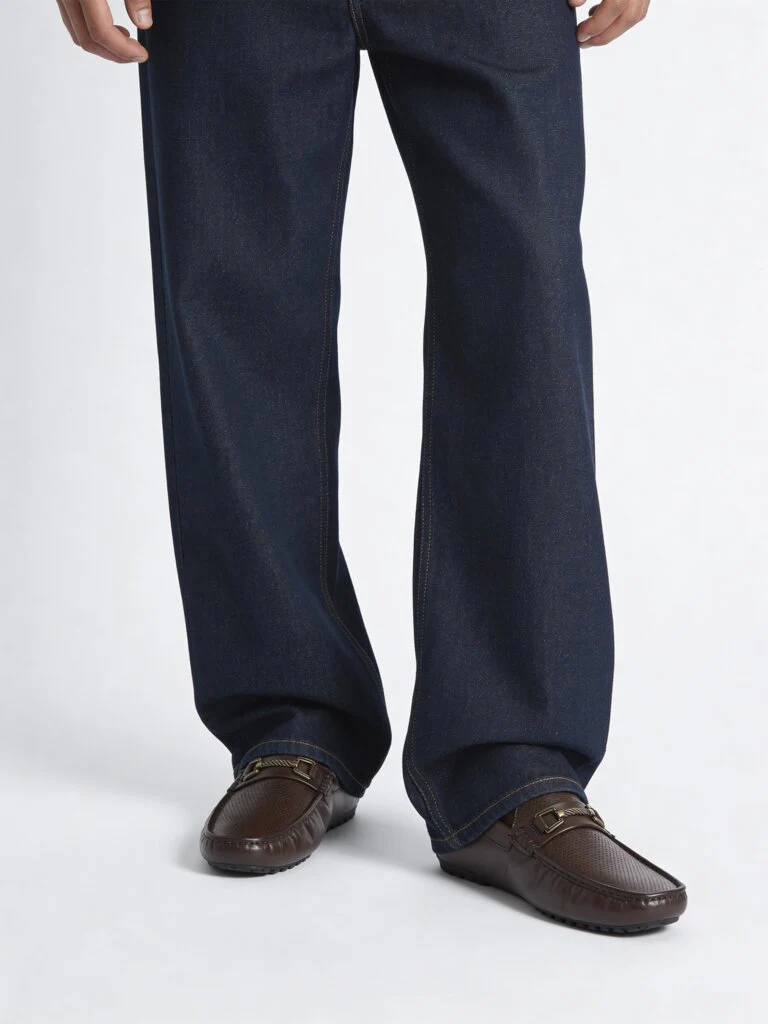 SOLEPLAY Dark Brown Perforated Penny Loafers