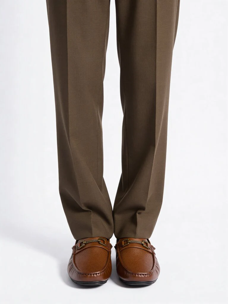 SOLEPLAY Dark Tan Perforated Penny Loafers