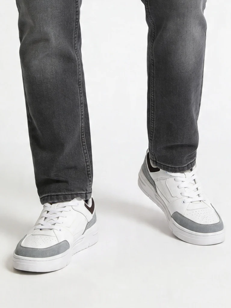 SOLEPLAY Grey Perforated Lace-Up Sneakers