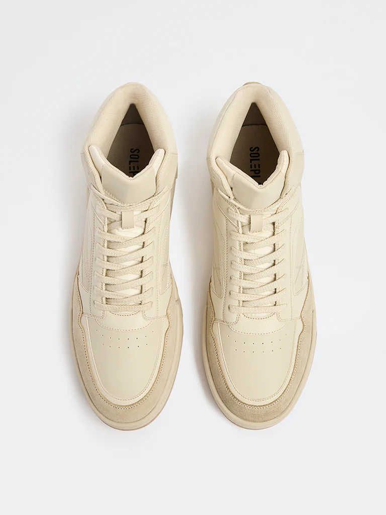SOLEPLAY Light Beige High-Top Sneakers - Image 2