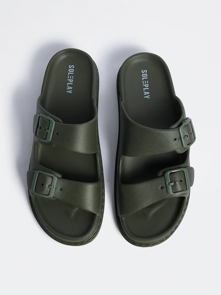 SOLEPLAY Olive Buckle-Detailed Slip-On Sandals - Image 2