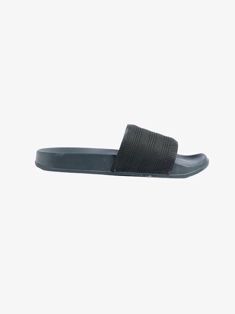 SOLEPLAY Olive Knit-Textured Pool Slides
