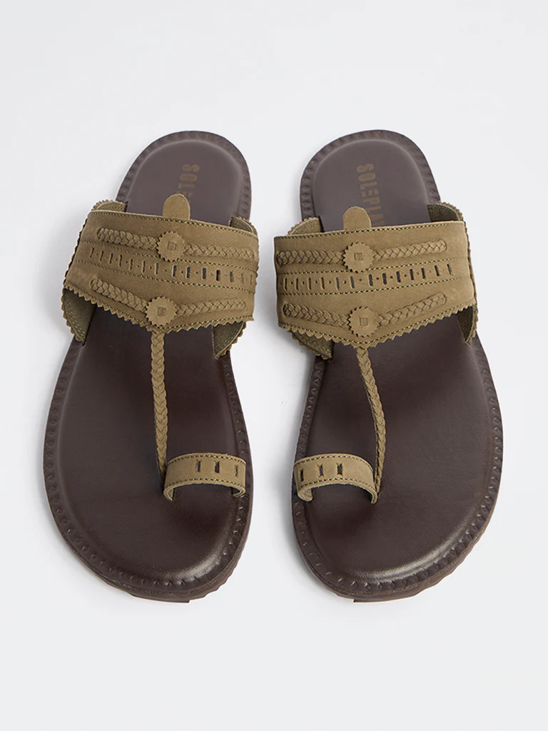 SOLEPLAY Olive Kolhapuri Sandals - Image 3