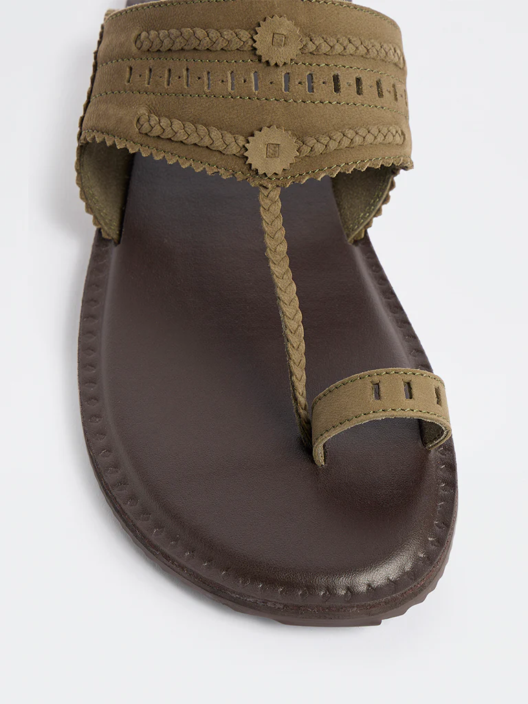 SOLEPLAY Olive Kolhapuri Sandals - Image 4