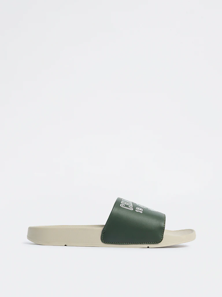 SOLEPLAY Olive Text Design Pool Slides