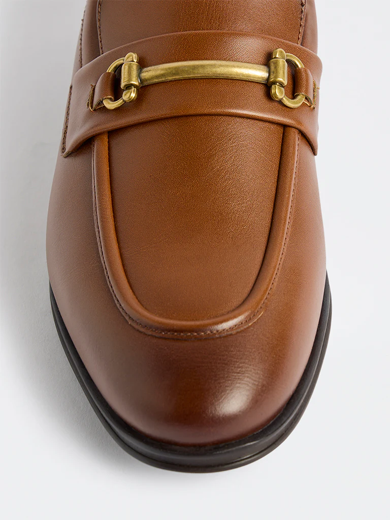 SOLEPLAY Tan Horsebit Loafers - Image 4
