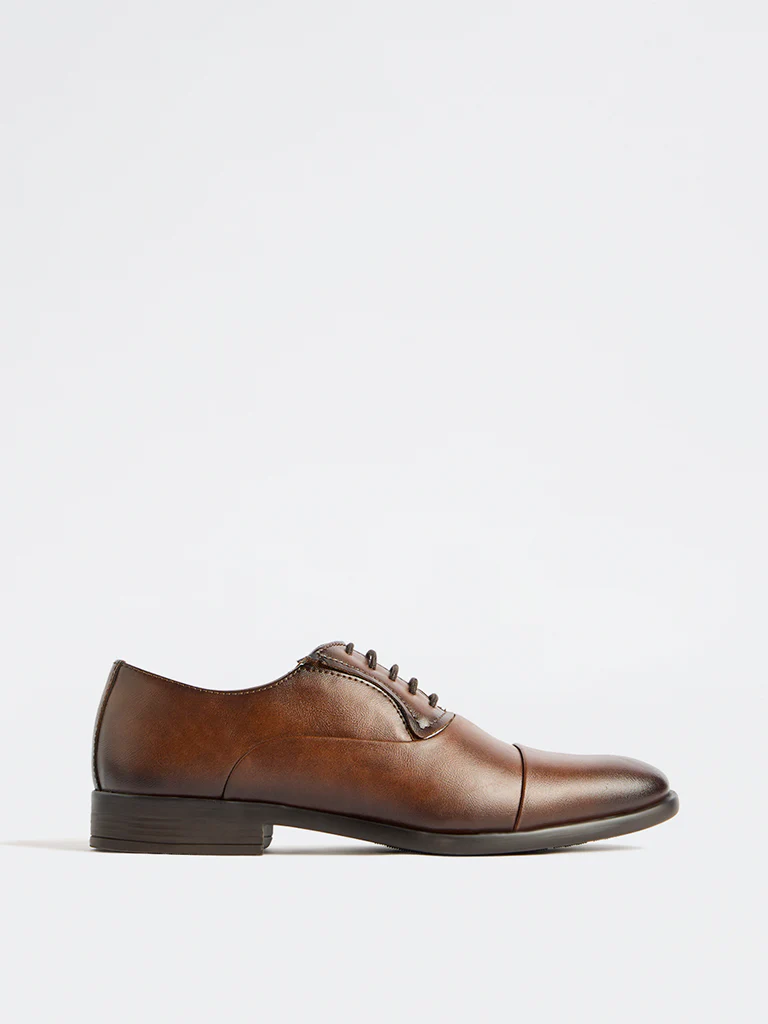 SOLEPLAY Tan Ombre Oxford Shoes - Image 2