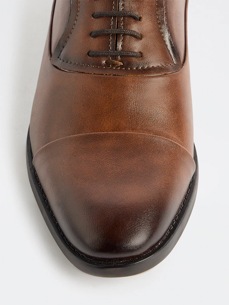 SOLEPLAY Tan Ombre Oxford Shoes - Image 4