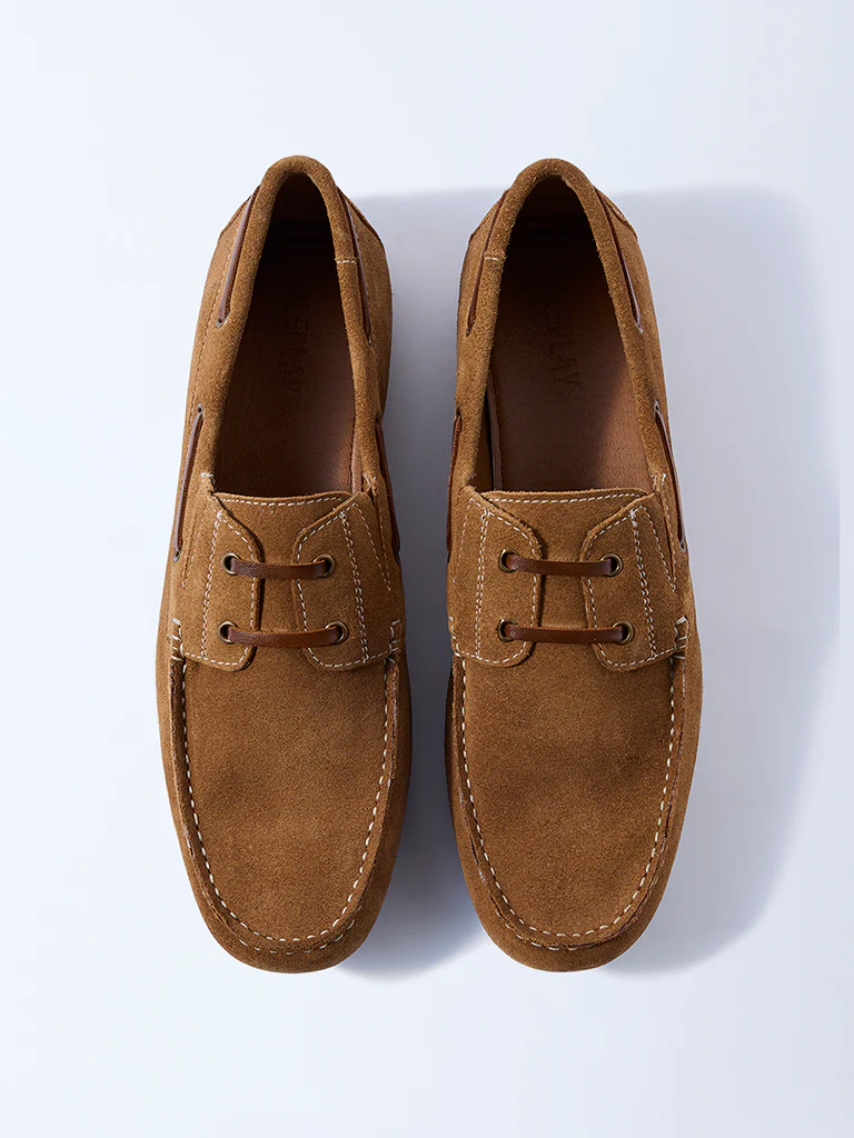 SOLEPLAY Tan Suede Loafers - Image 2