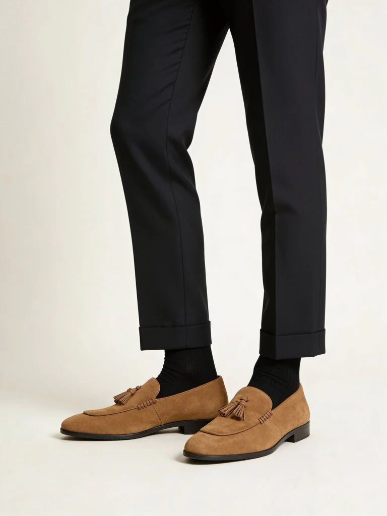 SOLEPLAY Tan Tassel Detailed Suede Leather Loafers