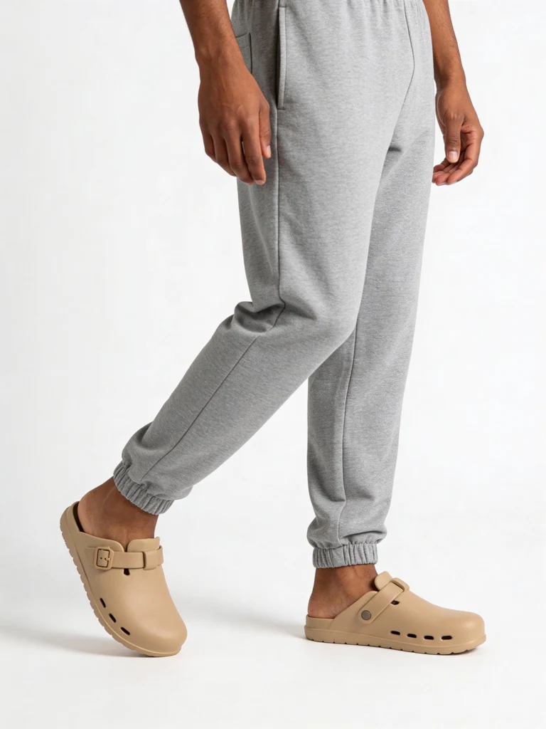 SOLEPLAY Taupe Perforated Clogs
