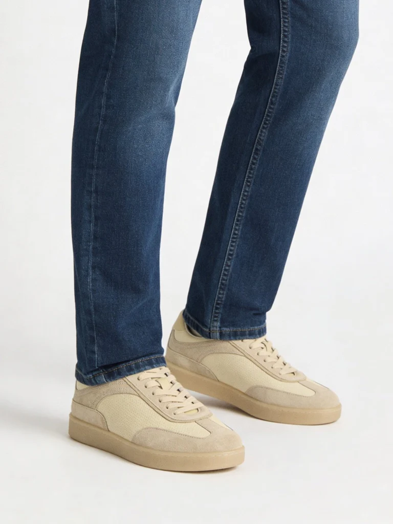 SOLEPLAY Taupe Perforated Sneakers