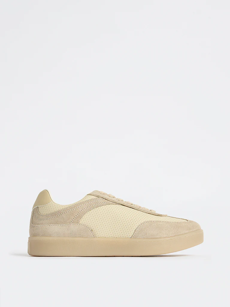 SOLEPLAY Taupe Perforated Sneakers - Image 2