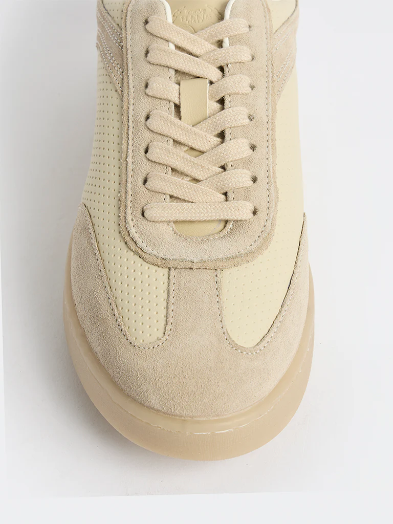 SOLEPLAY Taupe Perforated Sneakers - Image 4