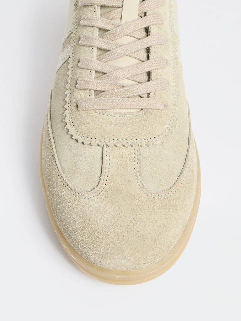 SOLEPLAY Taupe Suede Lace-Up Sneakers - Image 4